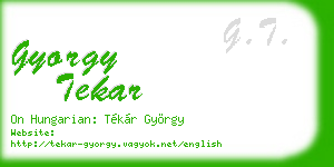 gyorgy tekar business card