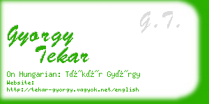 gyorgy tekar business card